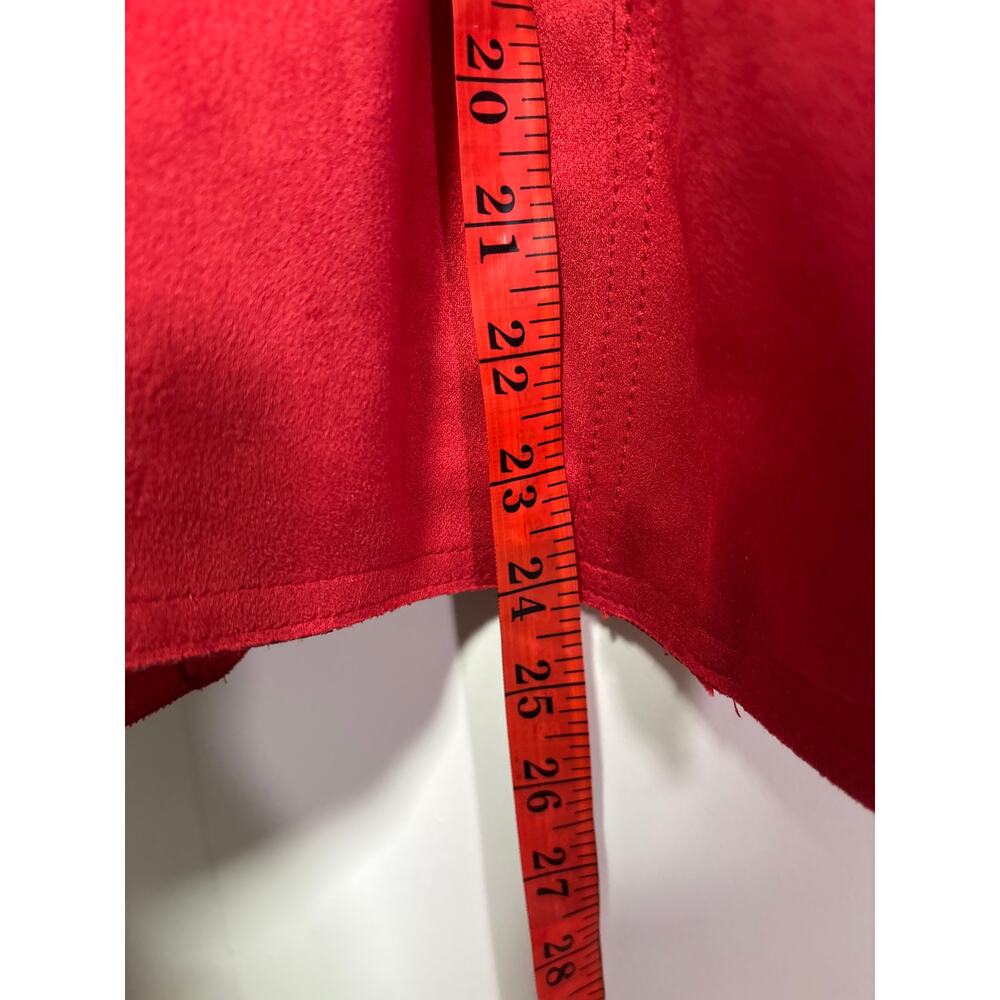 Philosophy Red Faux Leather Jacket 1X - Picture 6 of 7